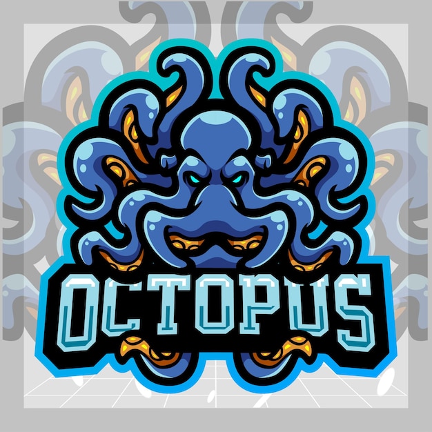 Création De Logo Esport Mascotte Octopus Kraken