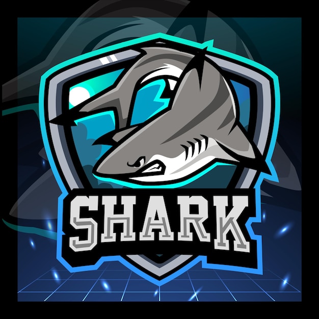 Création de logo esport mascotte poisson requin