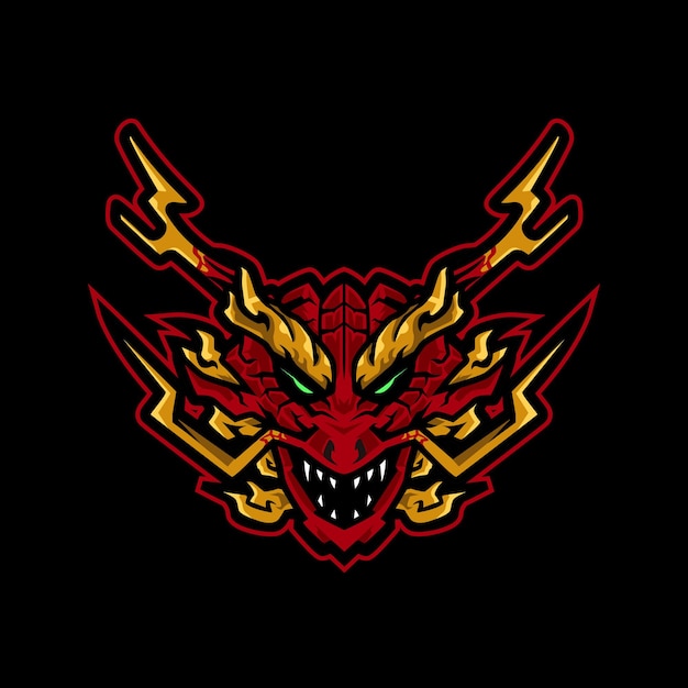 Création De Logo Esport Mascotte Tête De Dragon