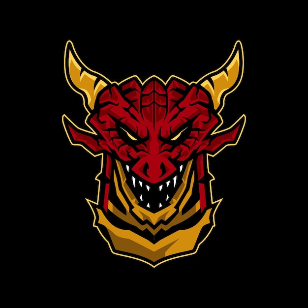 Création De Logo Esport Mascotte Tête De Dragon