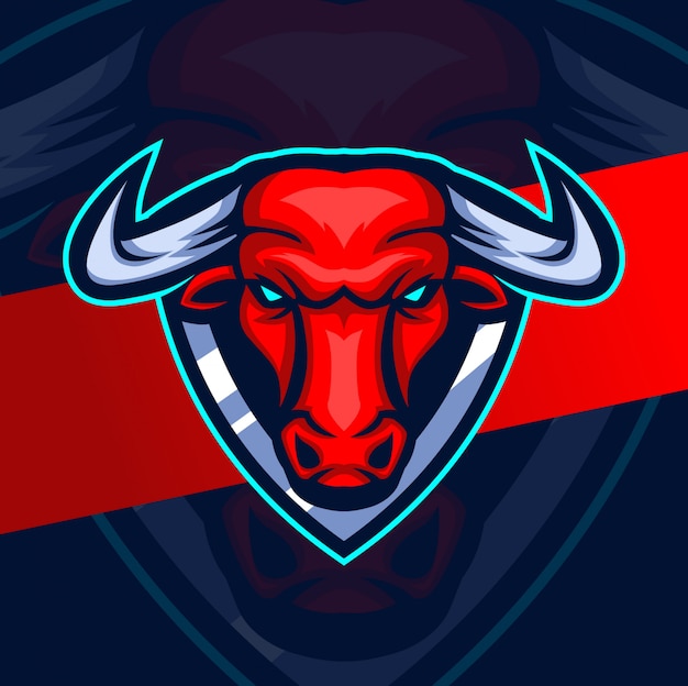 Création De Logo Esport Mascotte Tête De Taureau