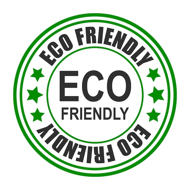 Vecteur création de logo d'étiquette de produit naturel sain timbre rond vert de produit bio écologique naturel organique