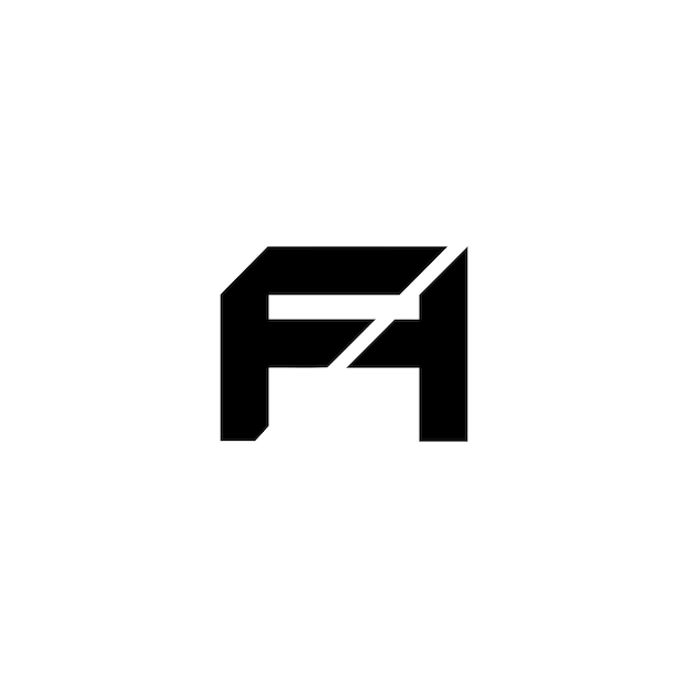 Création de logo FA Initials Logo de lettre initiale Modèle de logo de luxe créatif