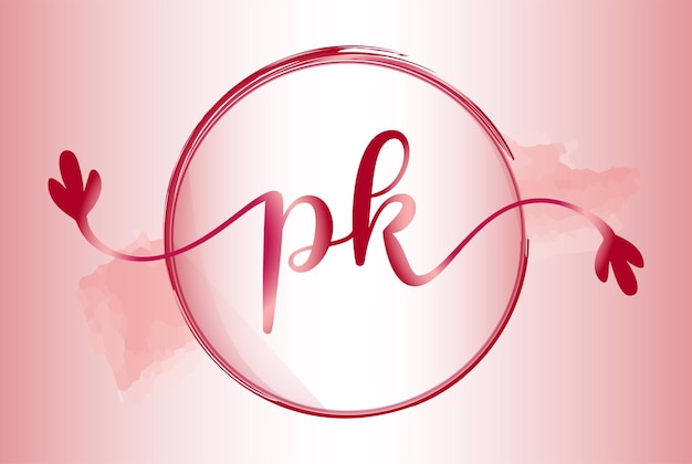 Création De Logo Féminin Pk De Luxe Avec Fond De Beauté