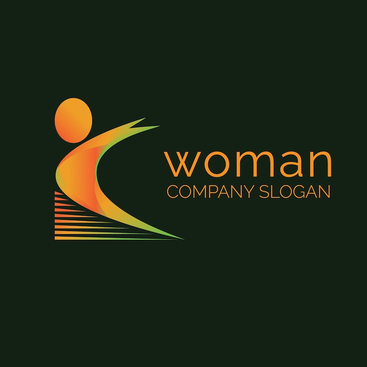 Vecteur création de logo femme abstraite