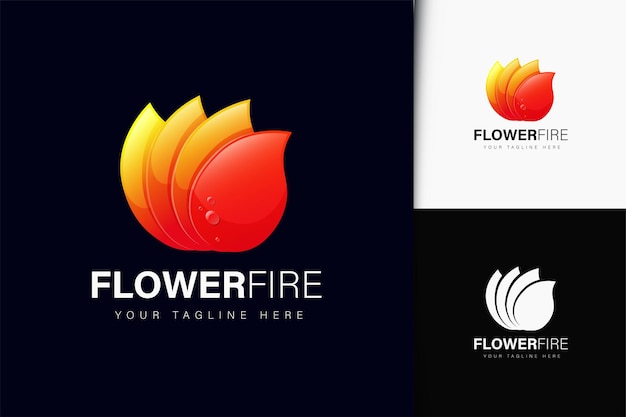 Création De Logo De Feu De Fleur Avec Dégradé