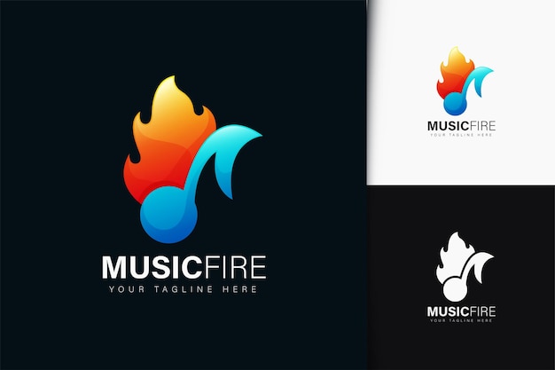 Création De Logo De Feu De Musique Avec Dégradé