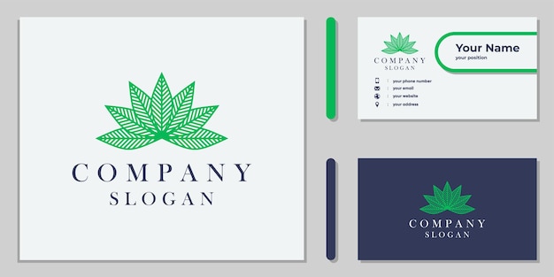 Création De Logo De Feuille De Cannabis Pour Les Entreprises Et Le Médical