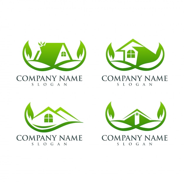 Création De Logo Feuille Immobilier