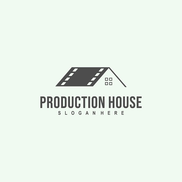 Vecteur création de logo de film de maison de production