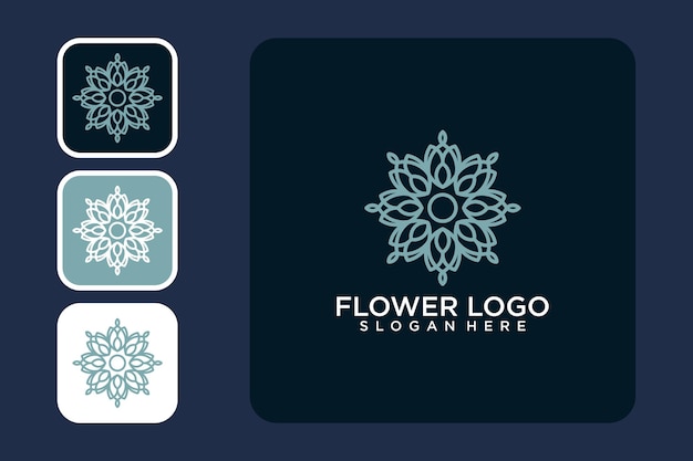 Création De Logo De Fleur Ou Création De Logo D'ornement De Fleur
