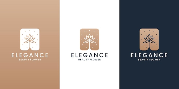 Création De Logo De Fleur D'élégance Pour Boutique Et Fleuriste