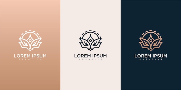 Vecteur création de logo de fleur de lotus naturel pour l'image de marque et l'identité d'entreprise