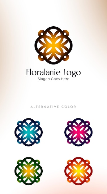 Création De Logo De Fleur De Luxe Le Logo Floral Coloré Peut être Utilisé Pour Votre Entreprise Et Votre Entreprise