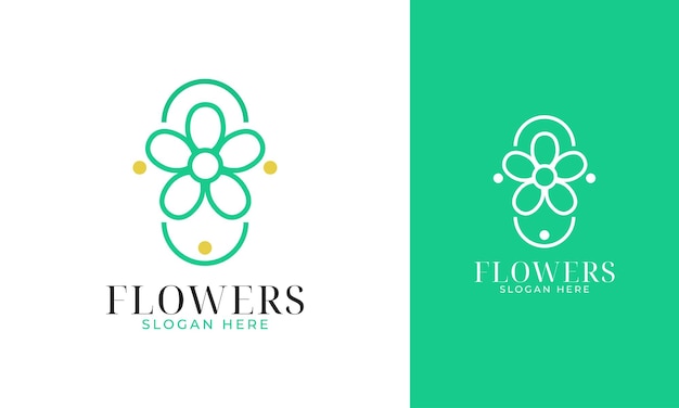 Création De Logo De Fleur Minimale Pour L'icône Du Spa De Beauté