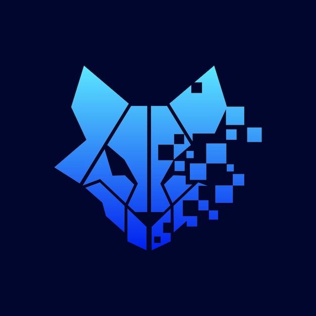 Création De Logo Fox Head Tech Pixel