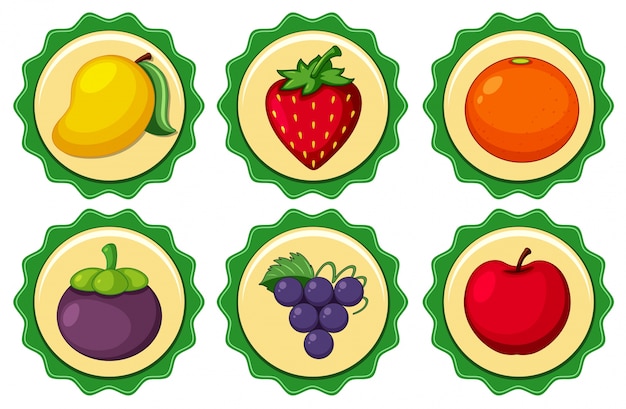 Création De Logo Avec Des Fruits Frais