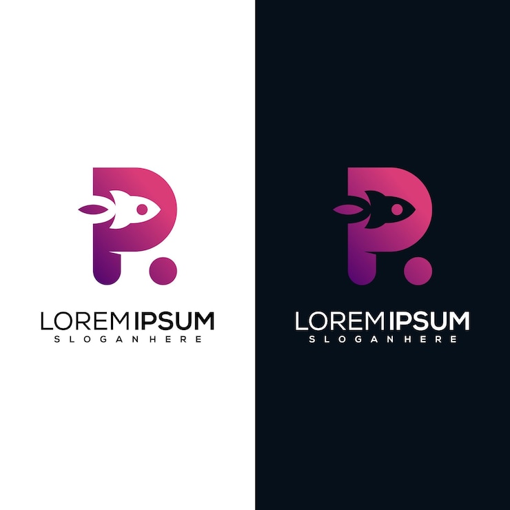 Vecteur création de logo de fusée moderne