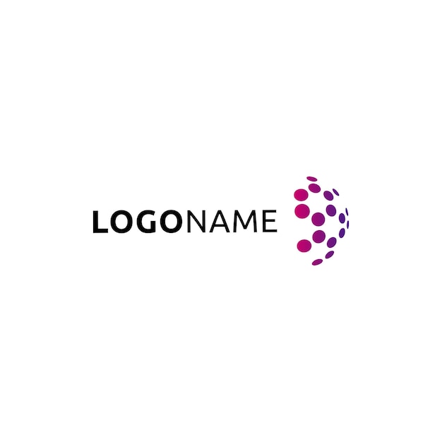 Création de logo globe style pointillé