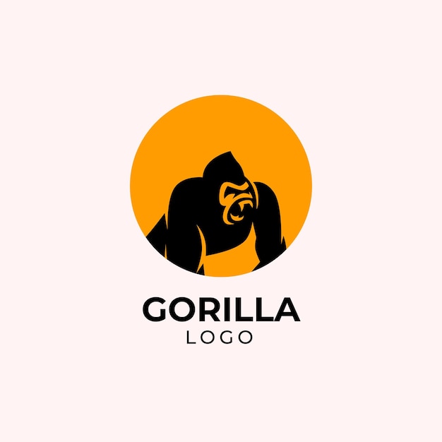 Vecteur création de logo de gorille simple