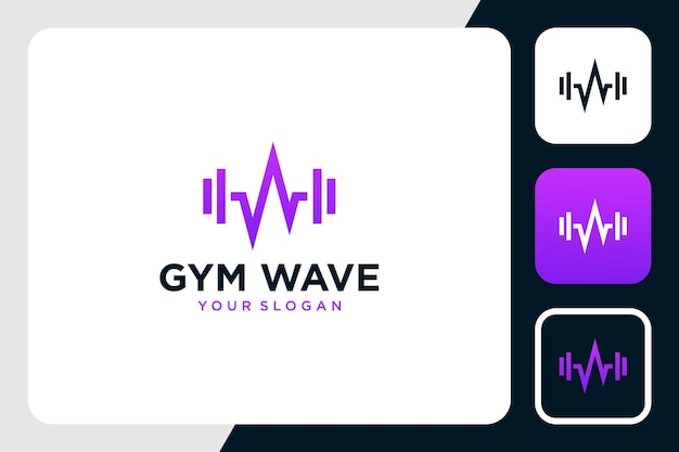 Création De Logo De Gym Avec Inspiration De Vague