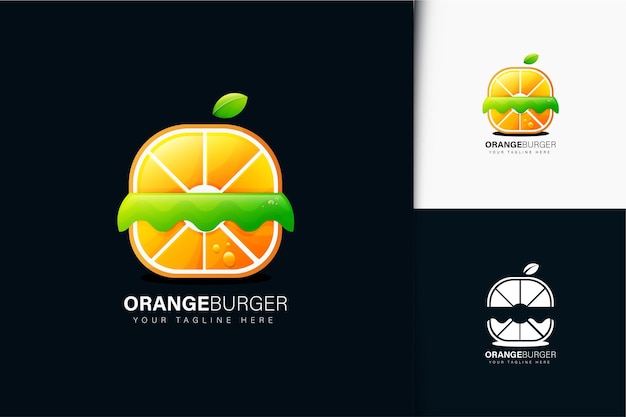 Création De Logo De Hamburger Aux Fruits Avec Dégradé