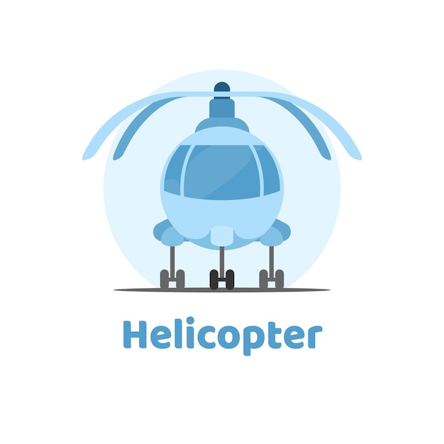 Vecteur création de logo d'hélicoptère