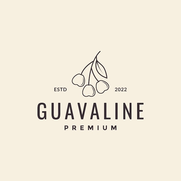 Création De Logo Hipster Fruit Goyave