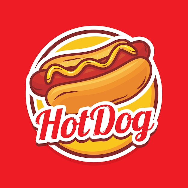 Vecteur création de logo de hot-dog