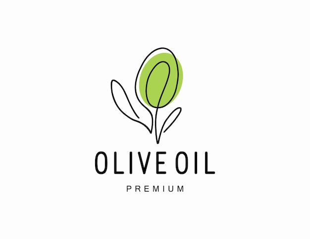 Création De Logo D'huile D'olive Vintage Dessinés à La Main