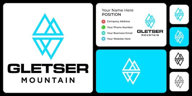 Création De Logo Iceberg Avec Modèle De Carte De Visite