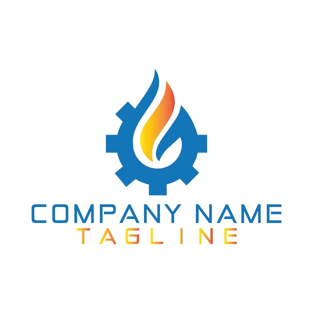 Création de logo d'icône de feu au format vectoriel.