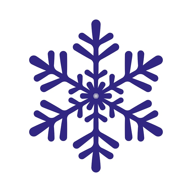 Création De Logo D'icône Vectorielle Flocon De Neige Isolé Bleu