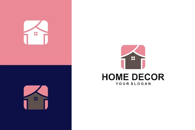 Vecteur création de logo et icônes de décor à la maison