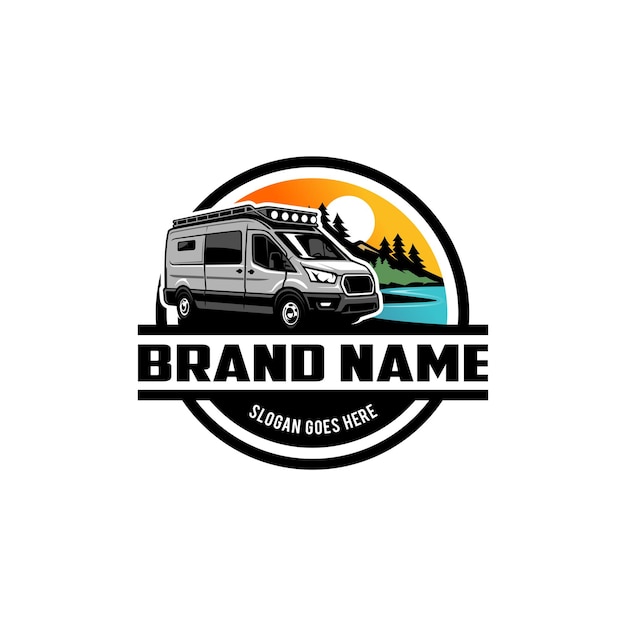 Création De Logo D'illustration De Camping-car Hors Route