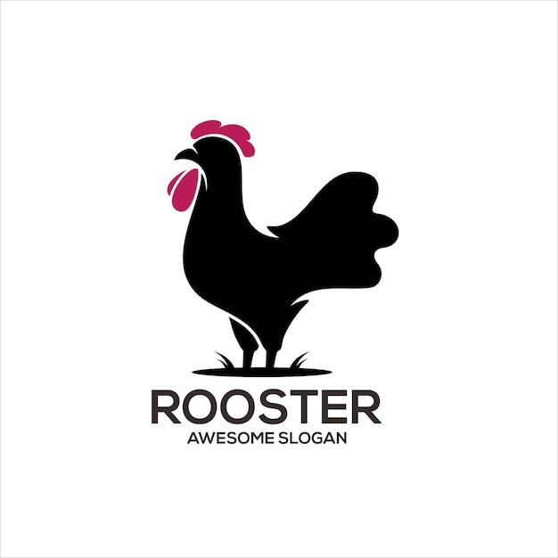 Création De Logo Illustration Mascotte Silhouette Coq