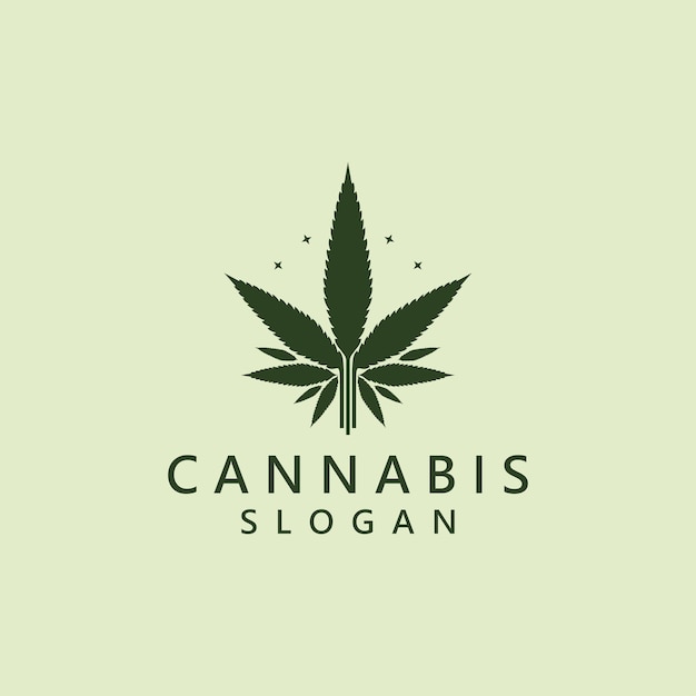 Création De Logo D'illustration Vectorielle De Cannabis