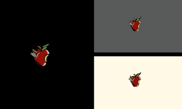 Création De Logo Illustration Vectorielle Pomme Rouge