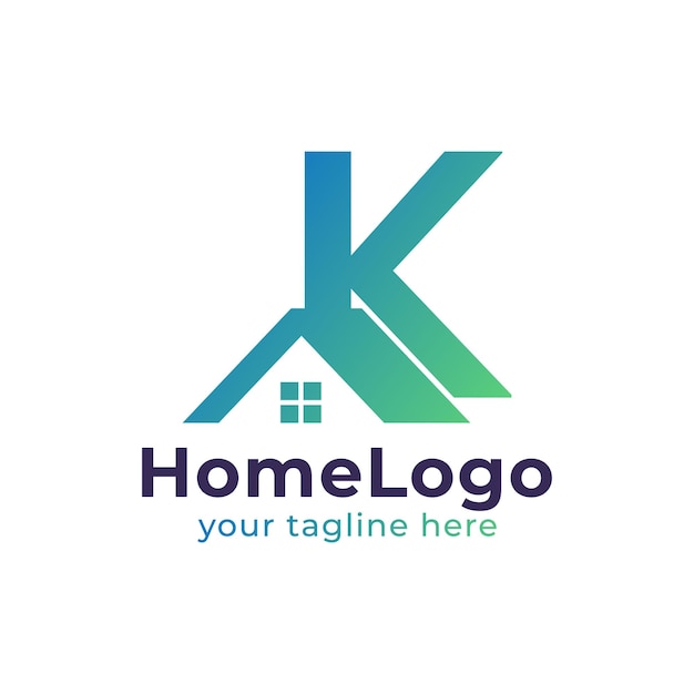Vecteur création de logo immobilier k lettre utilisable pour la construction architecture bâtiment logo logo vectoriel plat