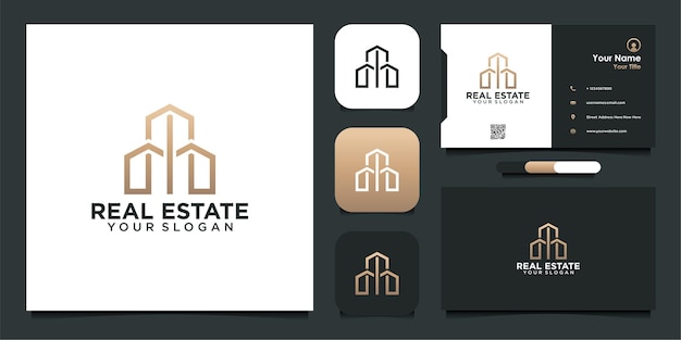 Création De Logo Immobilier Avec Ligne Et Carte De Visite