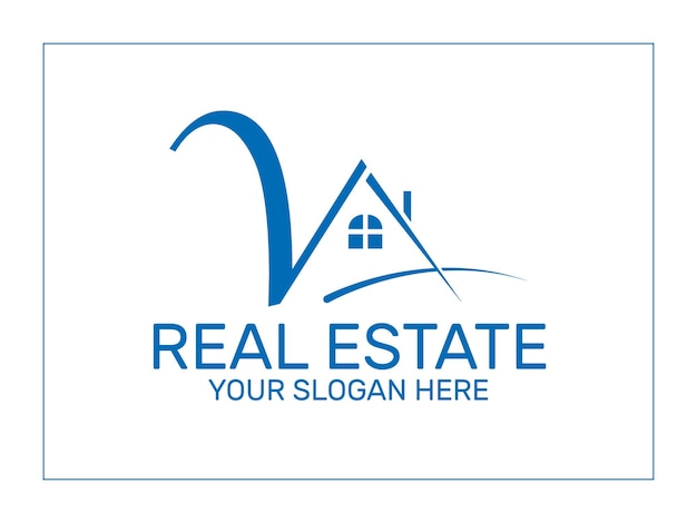 Création de logo immobilier de luxe ou modèle de conception de logo de propriété immobilière
