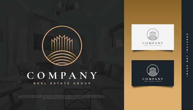 Création De Logo Immobilier De Luxe En Or