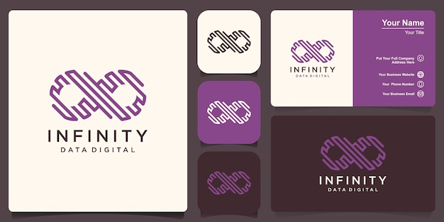 Création De Logo à L'infini. Boucle Avec Concept De Ligne