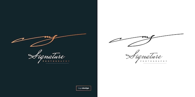 Vecteur création de logo initial m et j avec style d'écriture manuscrite. logo ou symbole de signature mj pour l'identité de l'entreprise