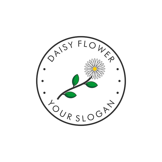 Création De Logo Insigne Fleur Marguerite