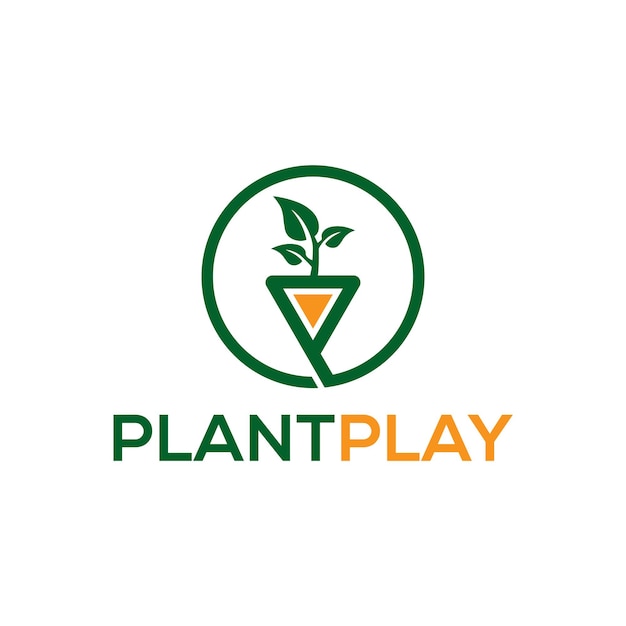 création de logo de jeu de plantes