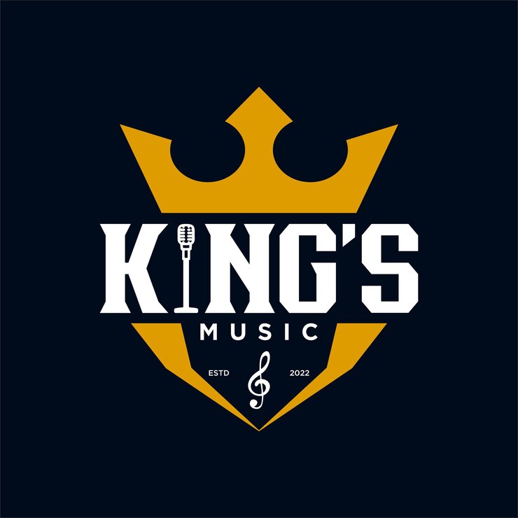 Vecteur création de logo king music