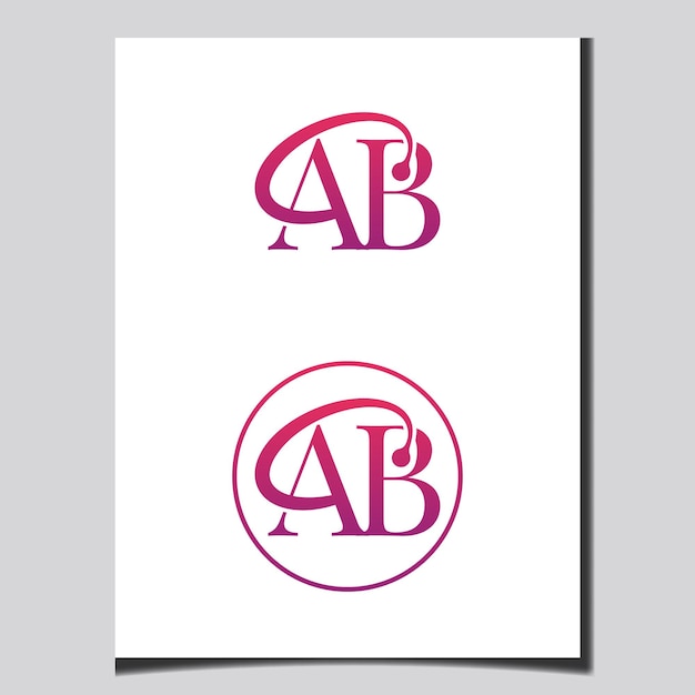 Vecteur création de logo de lettre ab initiale vector templet