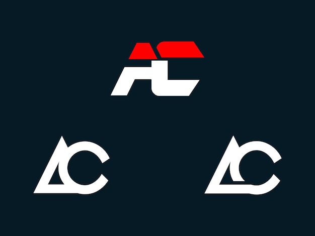 Création De Logo De Lettre Ac Avec Concept D'icône De Logotype