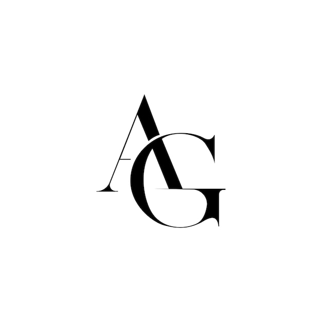 Création de logo de lettre AG